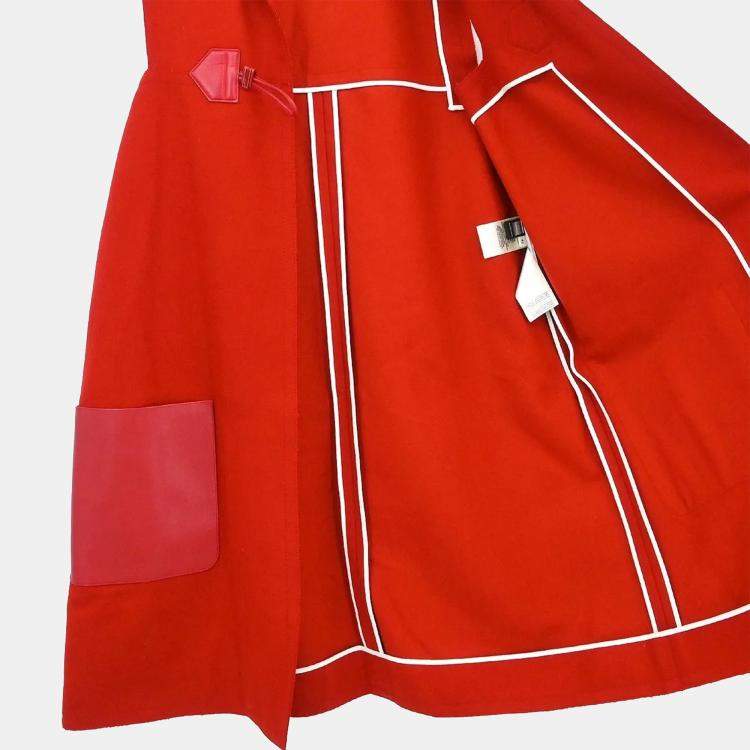 Pre Owned Fendi Red Wool Sleeveless Jacket IT 42