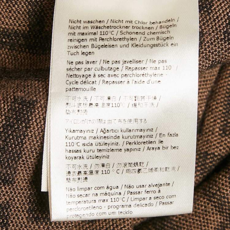 Pre Owned Fendi Brown Zucca Jersey Jogger Pants S