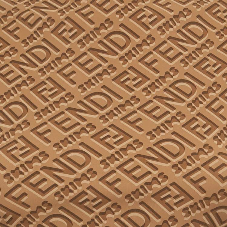 Pre Owned Fendi x Skims Brown Monogram Jersey Bodysuit M