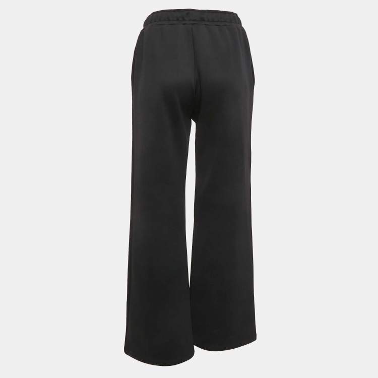 Pre Owned Fendi Black Karl Lagerfeld Print Jersey Sweatpants S