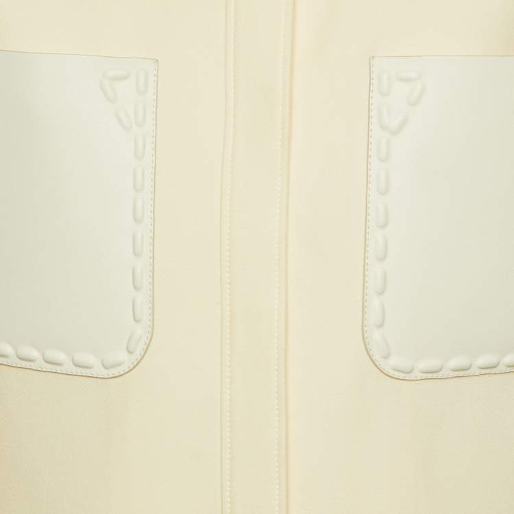 Pre Owned Fendi Cream Wool & Silk Oversized Go-To Jacket XS