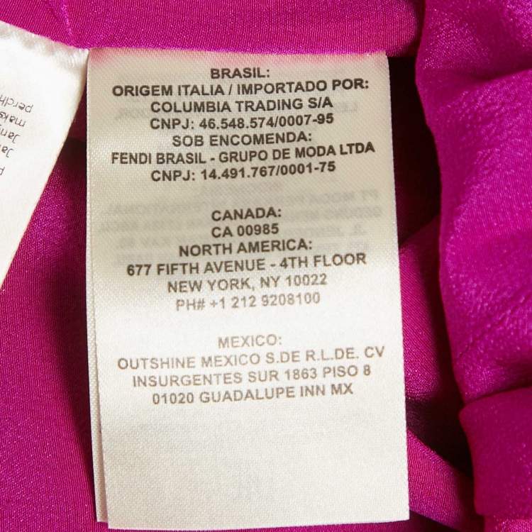 مملوكة مسبقًا Fendi Purple Striped Crepe Shift Dress M