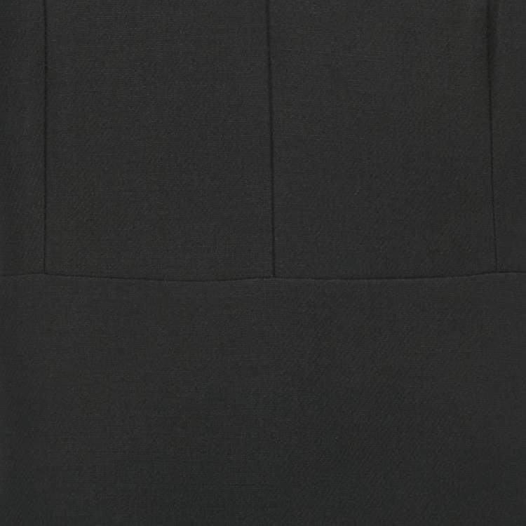 Pre Owned Fendi Black Wool Blend Chain Detail Mini Dress M