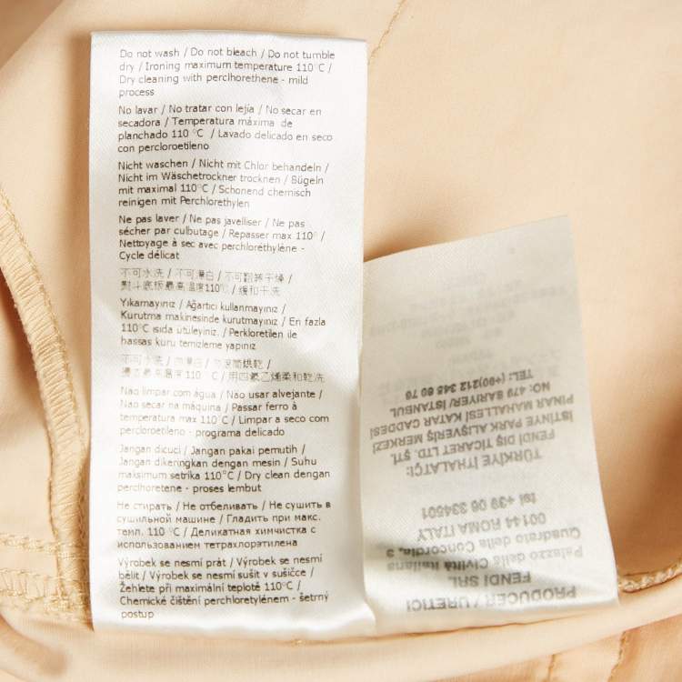 Pre Owned Fendi Beige Cotton Wide Leg Trousers M