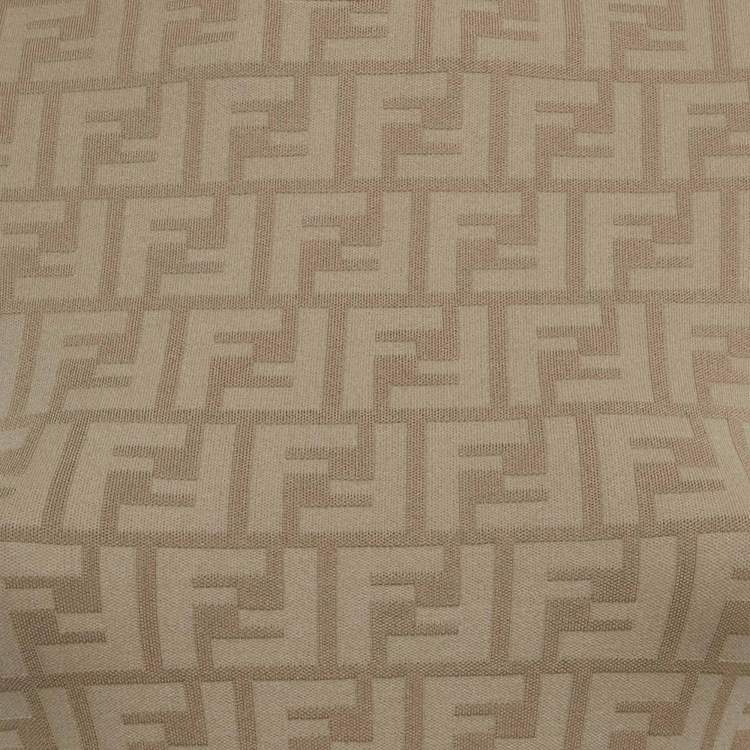 Pre Owned Fendi Brown Monogram Knit Midi Dress S 