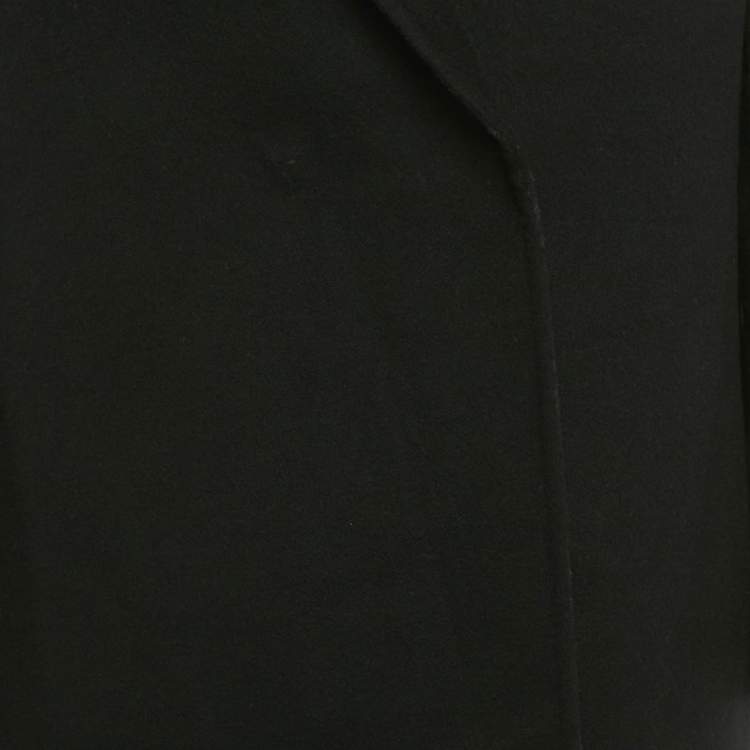Pre Owned Fendi Black Wool Double Breasted Long Coat M