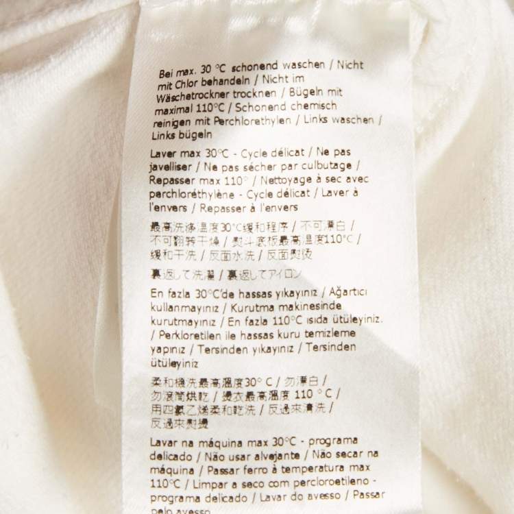 Pre Owned Fendi White Denim Belted Denim Jacket XS