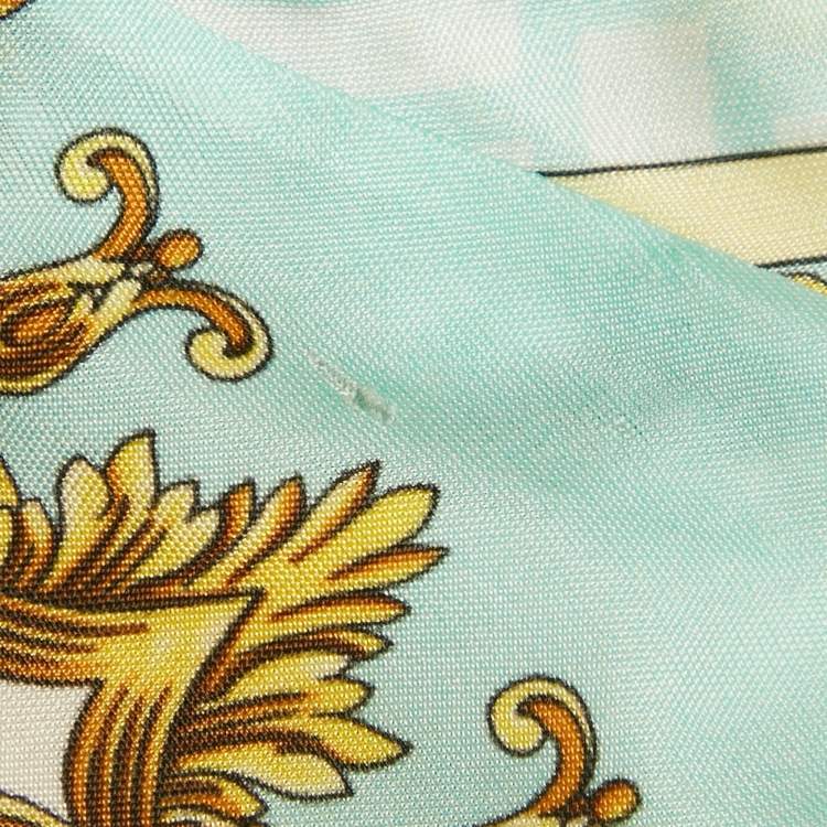 Pre Owned Fendace Multicolor Baroque Print Jersey Bodysuit & Skirt Set M/S