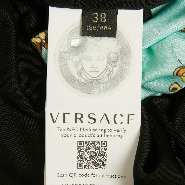 Pre Owned Fendace Multicolor Baroque Print Jersey Bodysuit & Skirt Set M/S