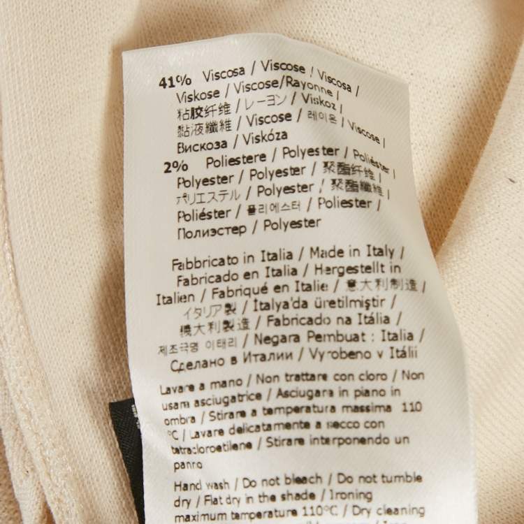 Pre Owned Fendi Cream Lace High Waisted Trousers M