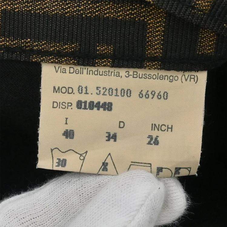 Pre Owned Fendi Zucca Black, Brown Long Pants M