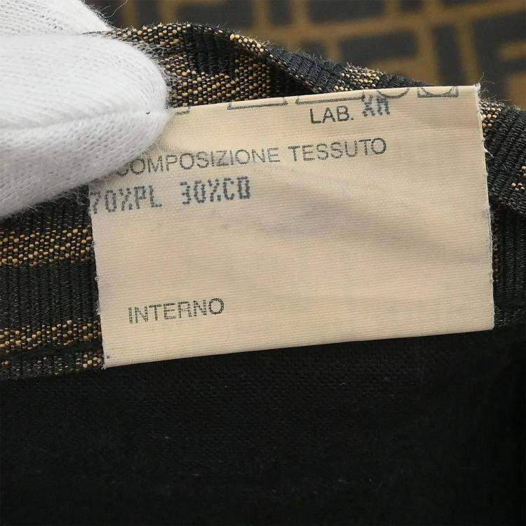 Pre Owned Fendi Zucca Black, Brown Long Pants M