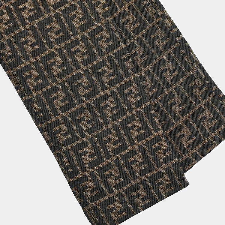 Pre Owned Fendi Zucca Black, Brown Long Pants M