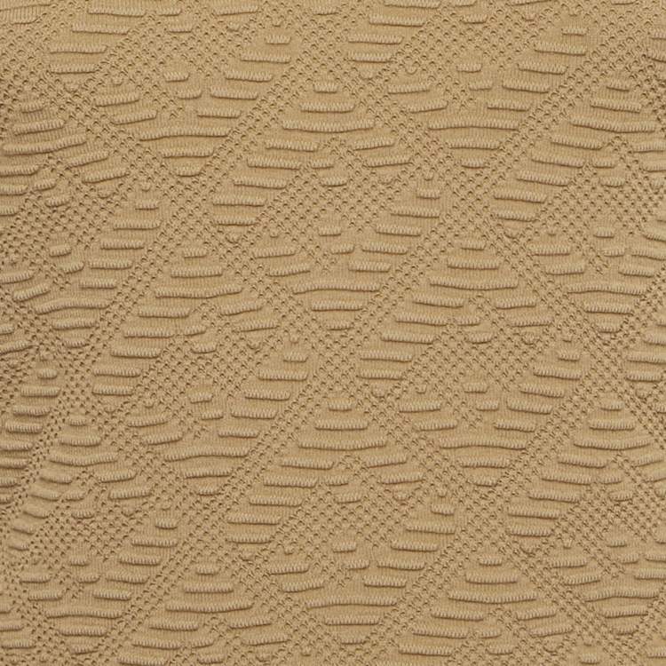 Pre Owned Fendi Brown Textured Knit Mock Neck Pullover M