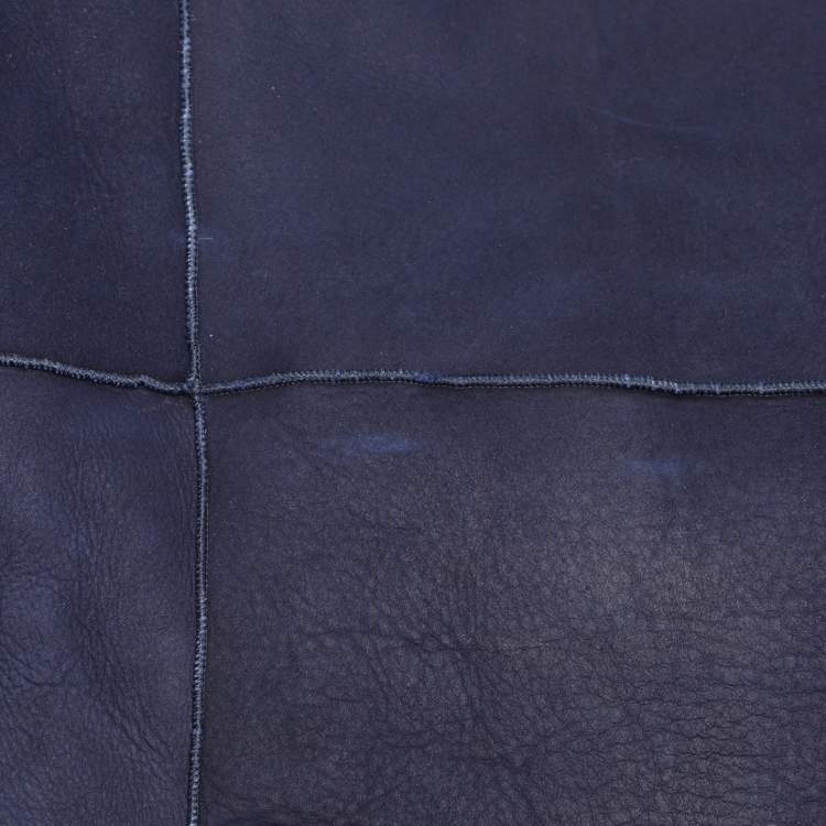 Pre Owned Fendi Navy Blue Shearling Long Coat M