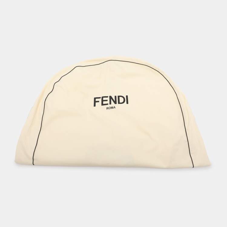 Pre Owned Fendi Navy Blue Shearling Long Coat M