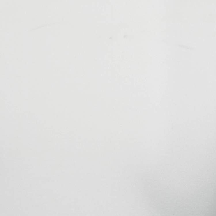 Pre Owned Fendi White Alphabet Lace Trim Jersey Top S