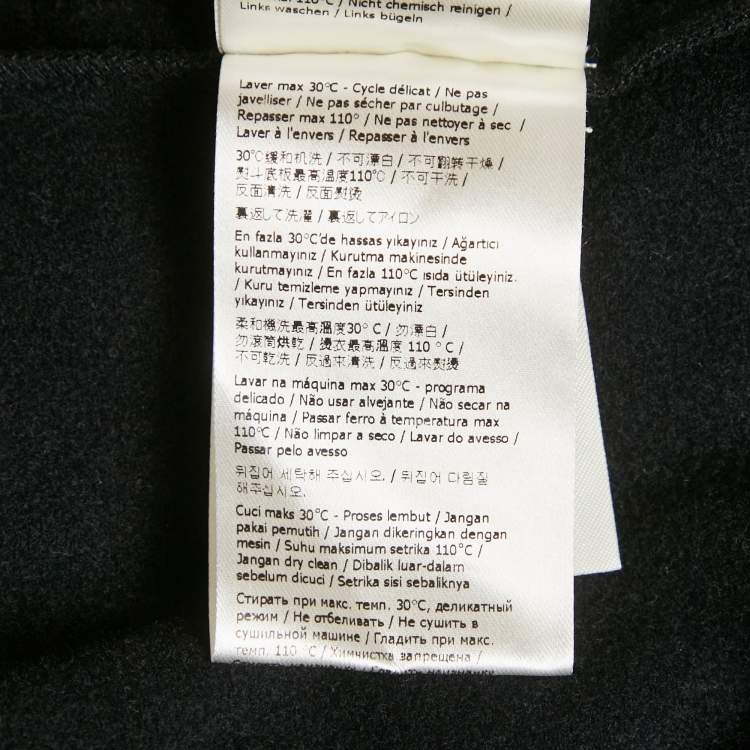 Pre Owned Fendi Black Jersey Logo Band Zip-Up Track Jacket S