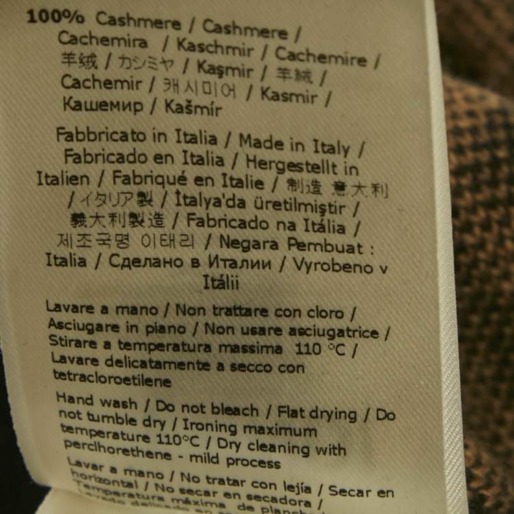 Pre Owned Fendi Brown Zucca Jacquard Knit Sweater S