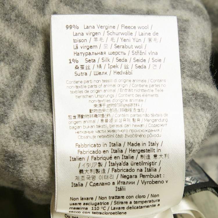 مملوكة مسبقًا Fendi Grey Wool Felt Belted Coat S