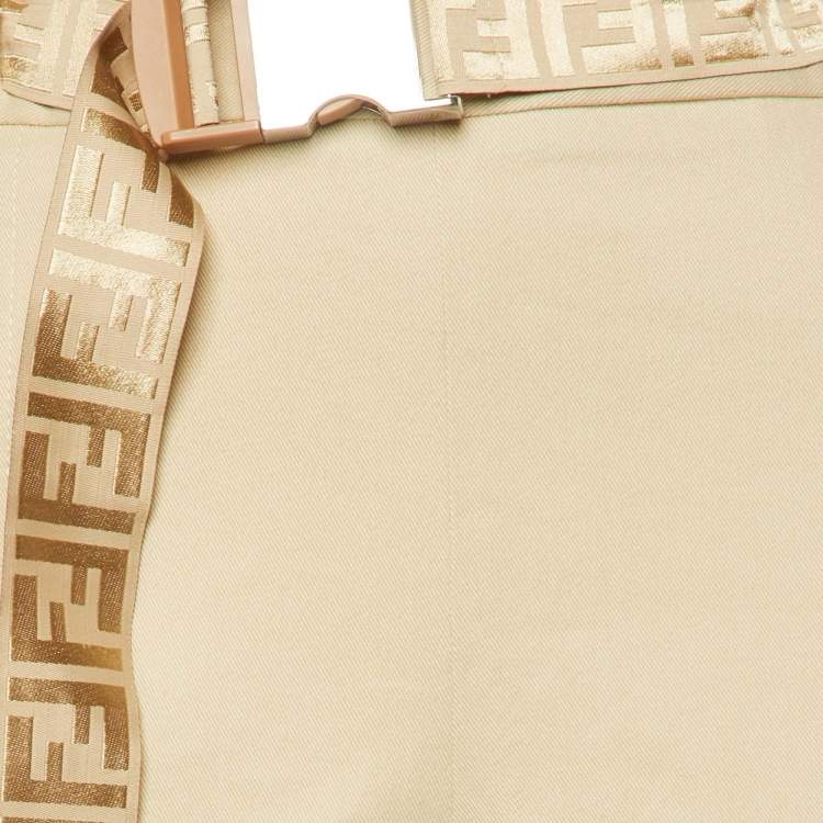 مملوكة مسبقًا Fendi Beige Cotton Belted Cargo Pants M