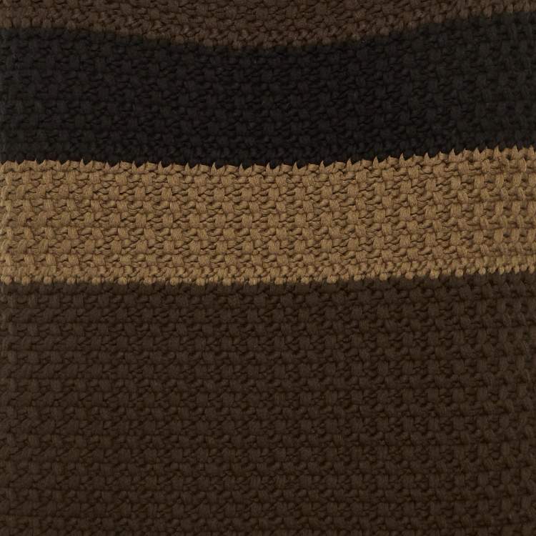 Pre Owned Fendi Brown Cotton Knit Sleeveless Pullover M
