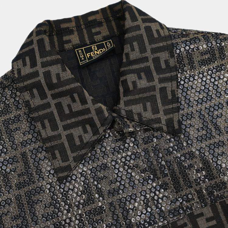 Pre Owned Fendi Jacket Zucca Brown XXS