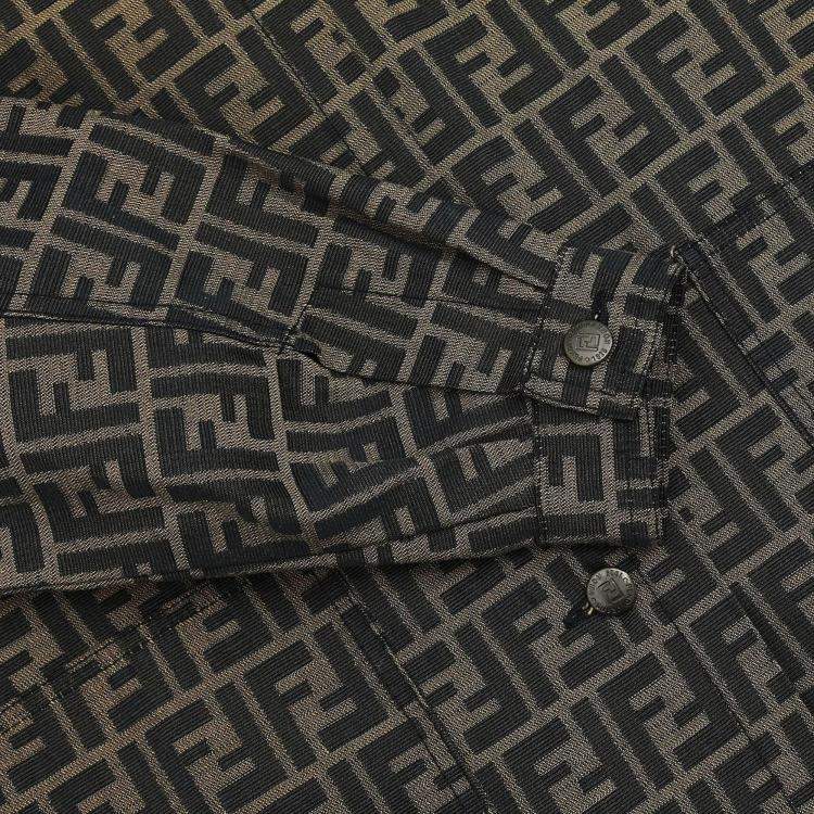Pre Owned Fendi Jacket Zucca Brown XXS