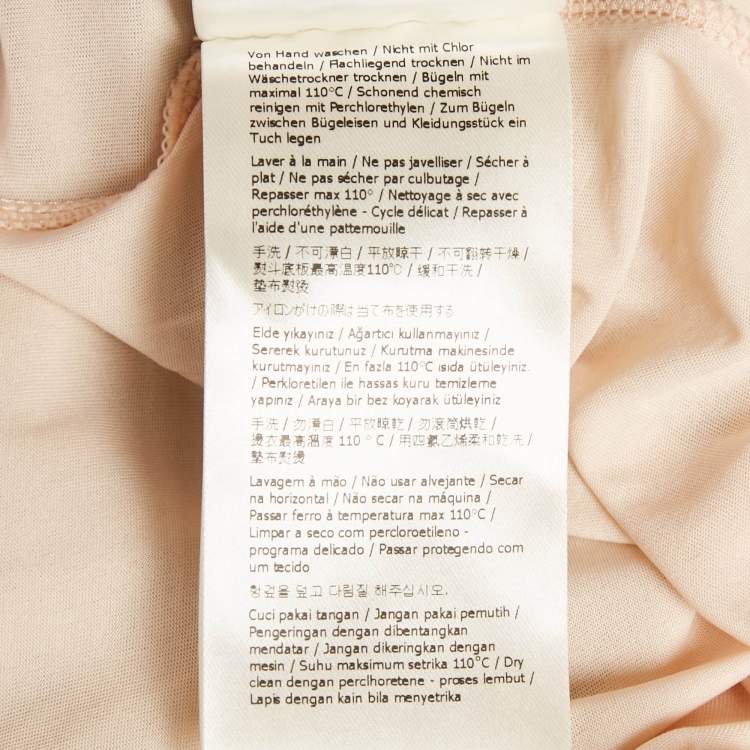 Pre Owned Fendi Green/Cream FF Stretch Knit Pencil Skirt M