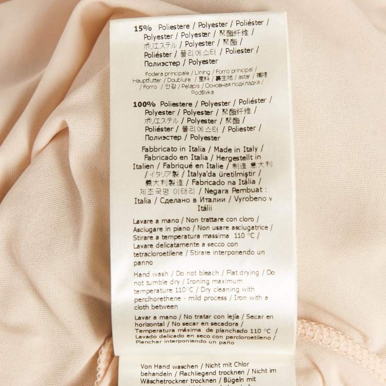 Pre Owned Fendi Green/Cream FF Stretch Knit Pencil Skirt M