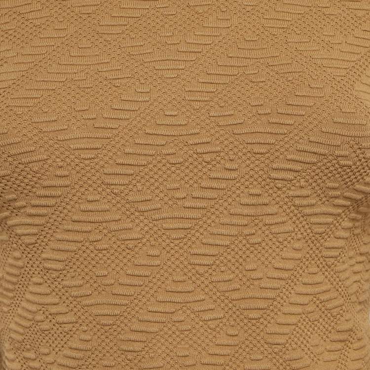 Pre Owned Fendi Brown Knit Sweater S