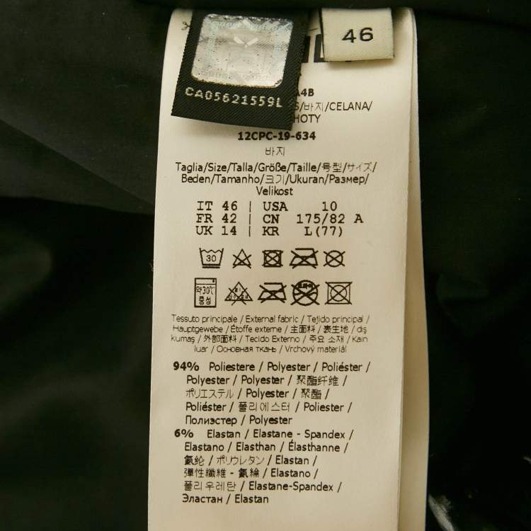 مملوكة مسبقًا Fendi Black Logo Strip Holographic Synthetic Ski Pants L