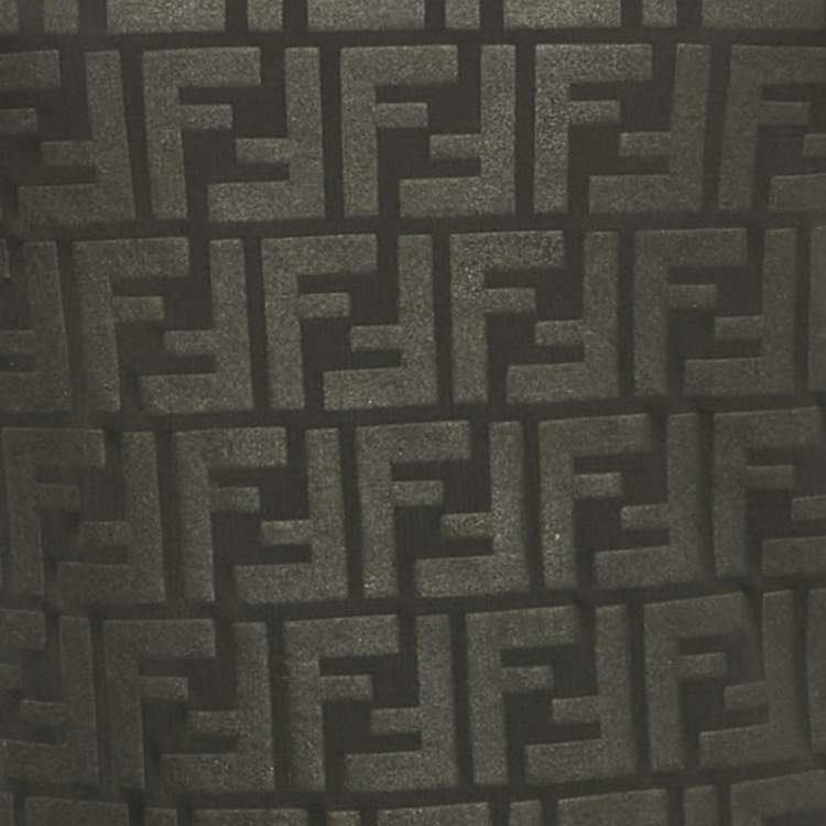 Pre Owned Fendi Black Zucca Jersey Tank Top M