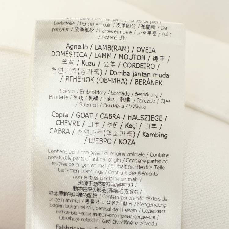 Pre Owned Fendi White Cotton Bugs Eye Top S