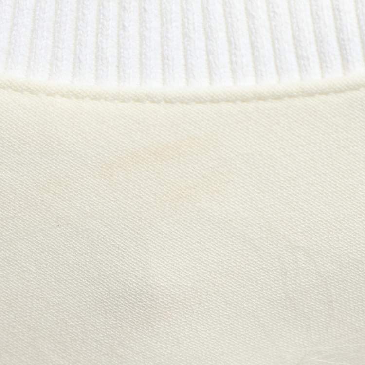 Pre Owned Fendi White Cotton Bugs Eye Top S