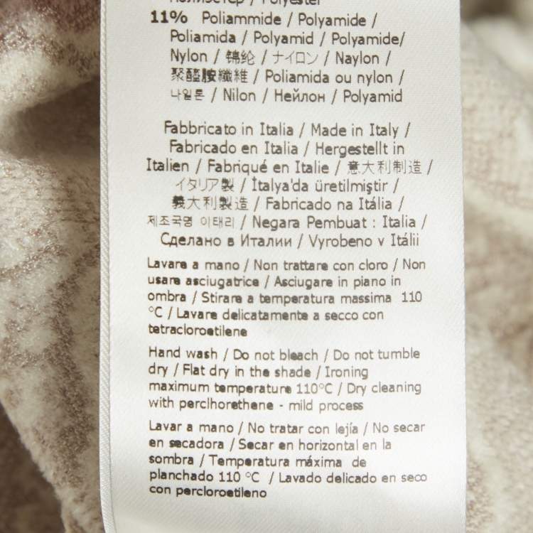 Pre Owned Fendi Off-White 3D FF Karligraphy Motif Turtleneck Sweater XS