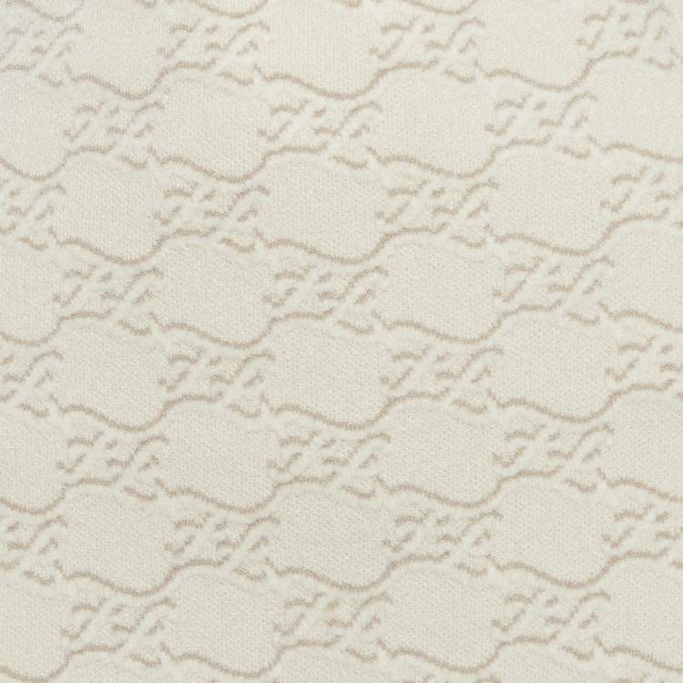 Pre Owned Fendi Off-White 3D FF Karligraphy Motif Midi Skirt XS