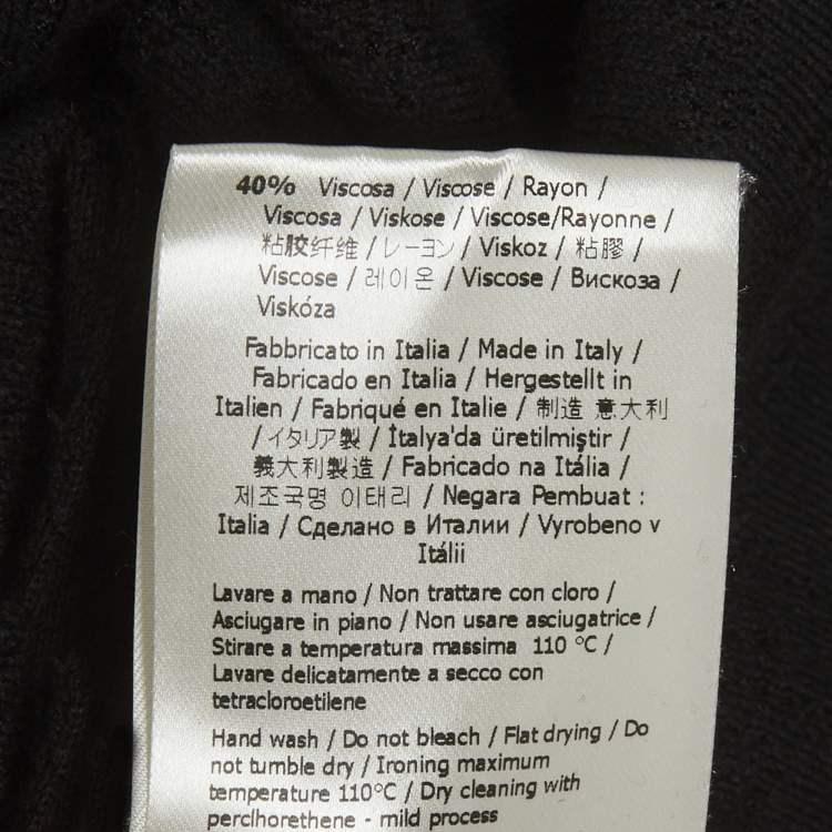 Pre Owned Fendi Black FF Jacquard Jersey Mini Dress S