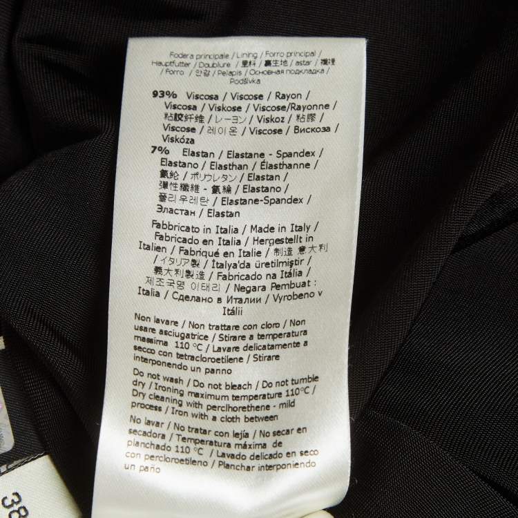 Pre Owned Fendi Brown FF Stretch Mesh Midi Dress S