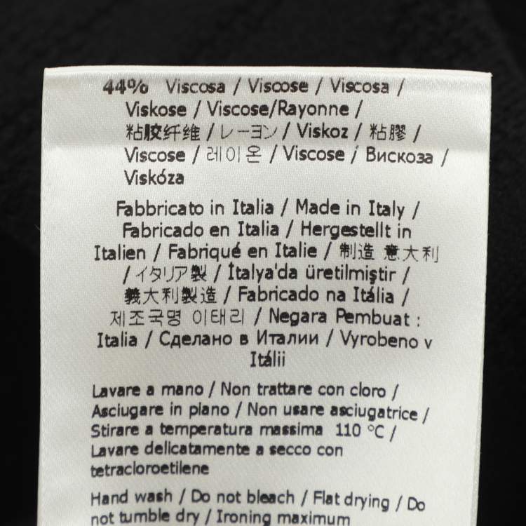 Pre Owned Fendi Black FF Knit T-Shirt S