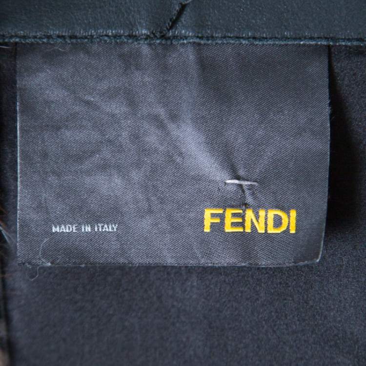 Pre Owned Fendi Brown Mink Fur Silk Lined Wrap Skirt S