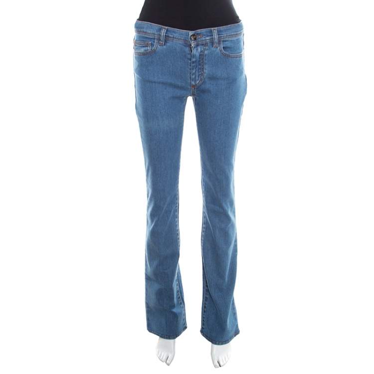 Pre Owned Fendi Indigo Denim Straight Regular Fit Jeans S