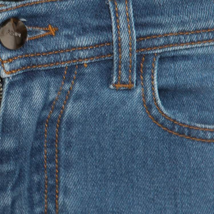 Pre Owned Fendi Indigo Denim Straight Regular Fit Jeans S