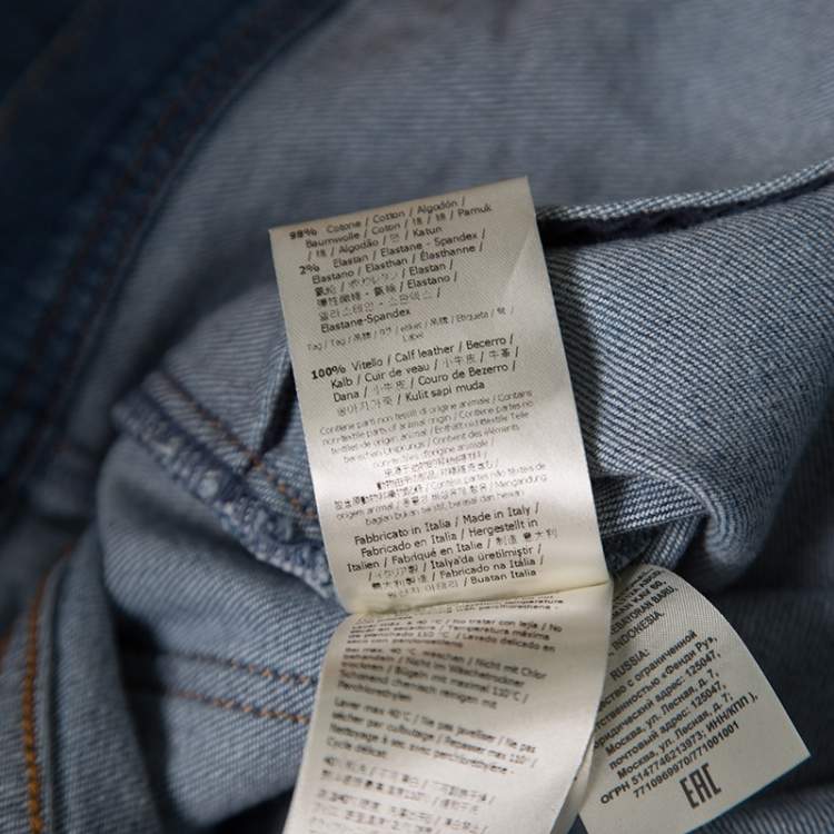 Pre Owned Fendi Indigo Denim Straight Regular Fit Jeans S
