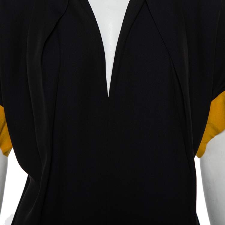 Pre Owned Fendi Color Block Silk Oversized Shift Dress S