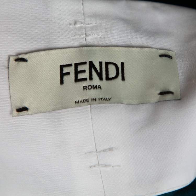 Pre Owned Fendi Multicolor Printed Cotton High Waist Belted Culottes L