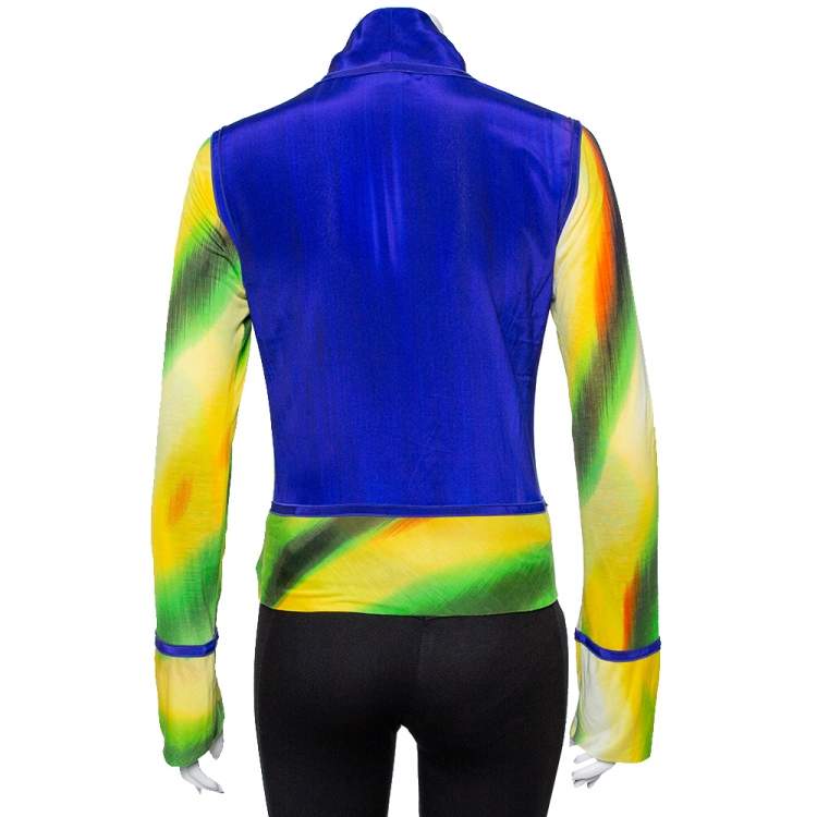 Pre Owned Fendi Multicolor Modal Knit V-Neck Top M