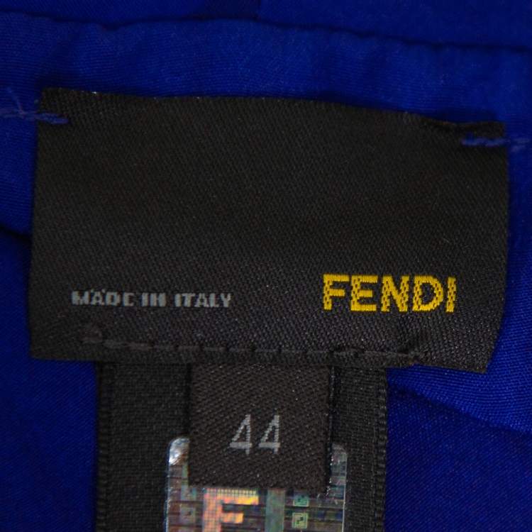 Pre Owned Fendi Multicolor Modal Knit V-Neck Top M