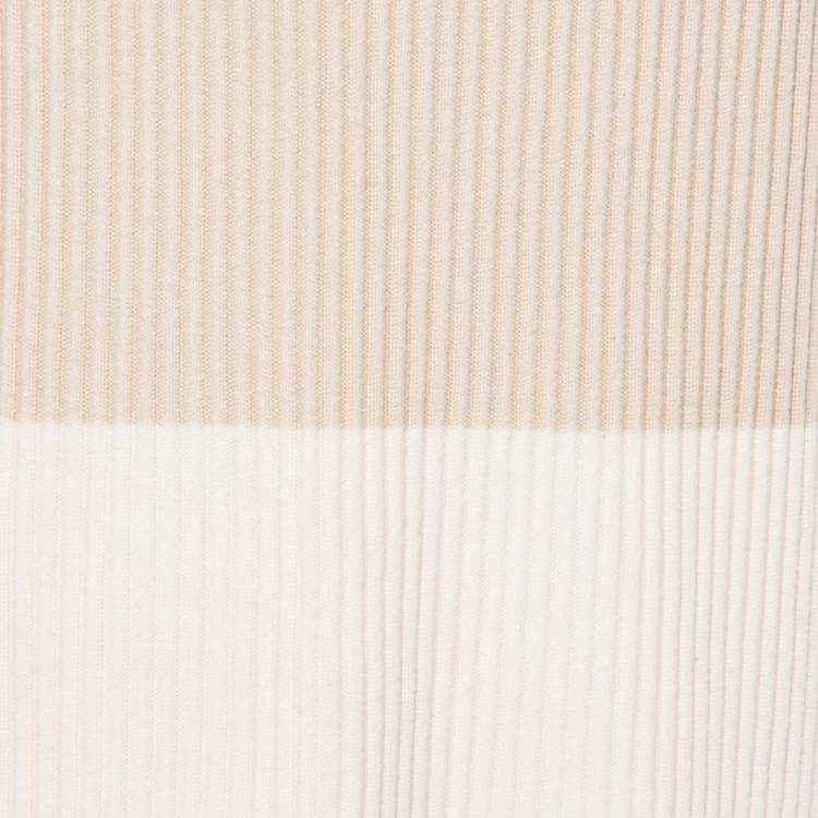 Pre Owned Fendi Two Tone Cashmere Midi Skirt M