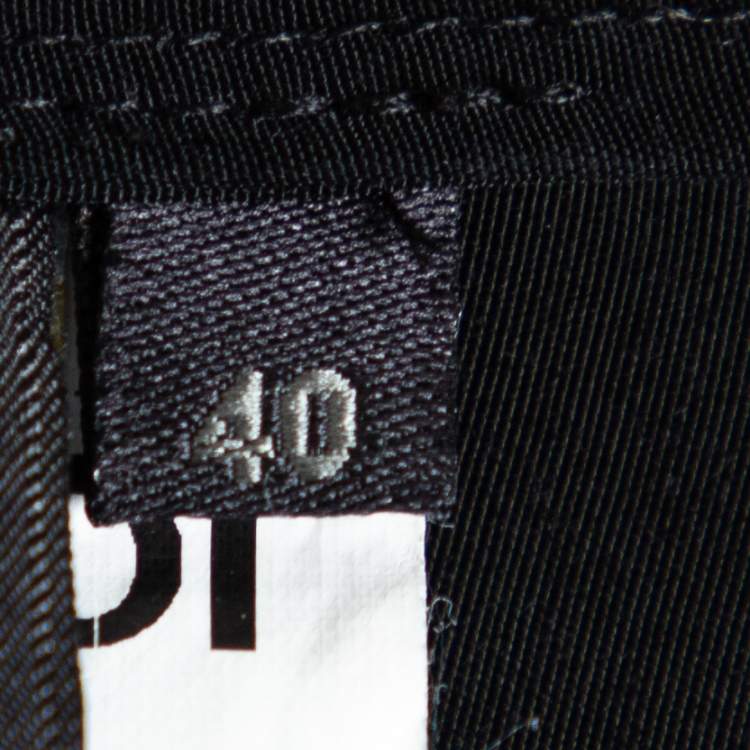 Pre Owned Fendi Black Crepe Contrast Paneled Applique Detail Tunic S 